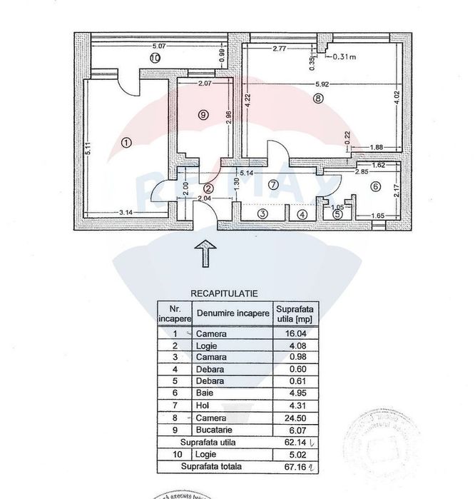 Apartament cu 2 camere decomandat de vanzare in zona Muncii Basarabia