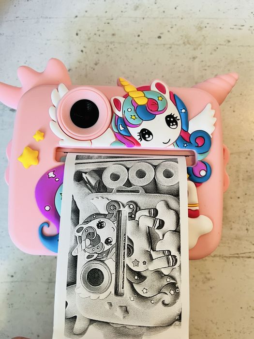 НОВ Детски фотоапарат с моментален печат (принтер)