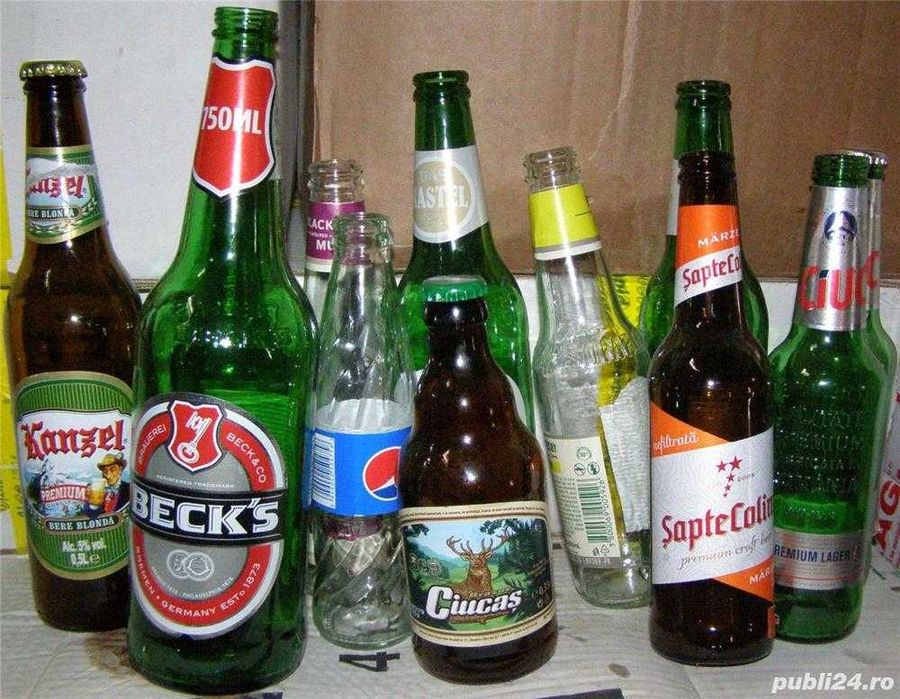 Sticle si borcane de bulion vin apa ulei 750 ml, 500 ml, cutii, schimb