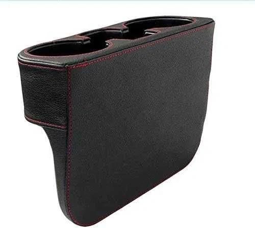 Органайзер- Поставка за чаши и телефон с кожено покритие за Кола А3600