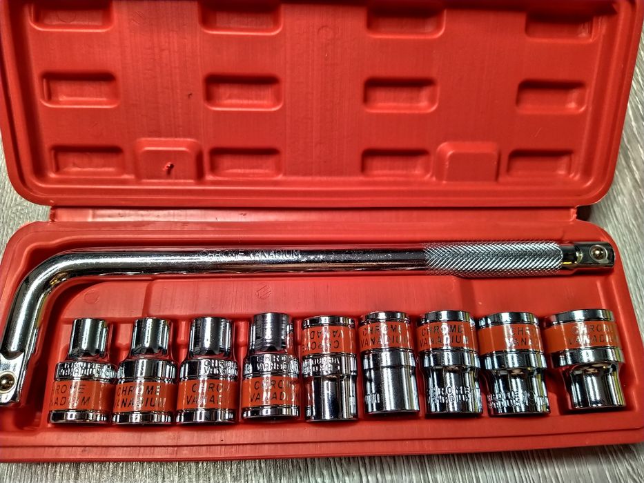 Set chei tubulare 10 piese 1/2 tragator, 9 tubulare