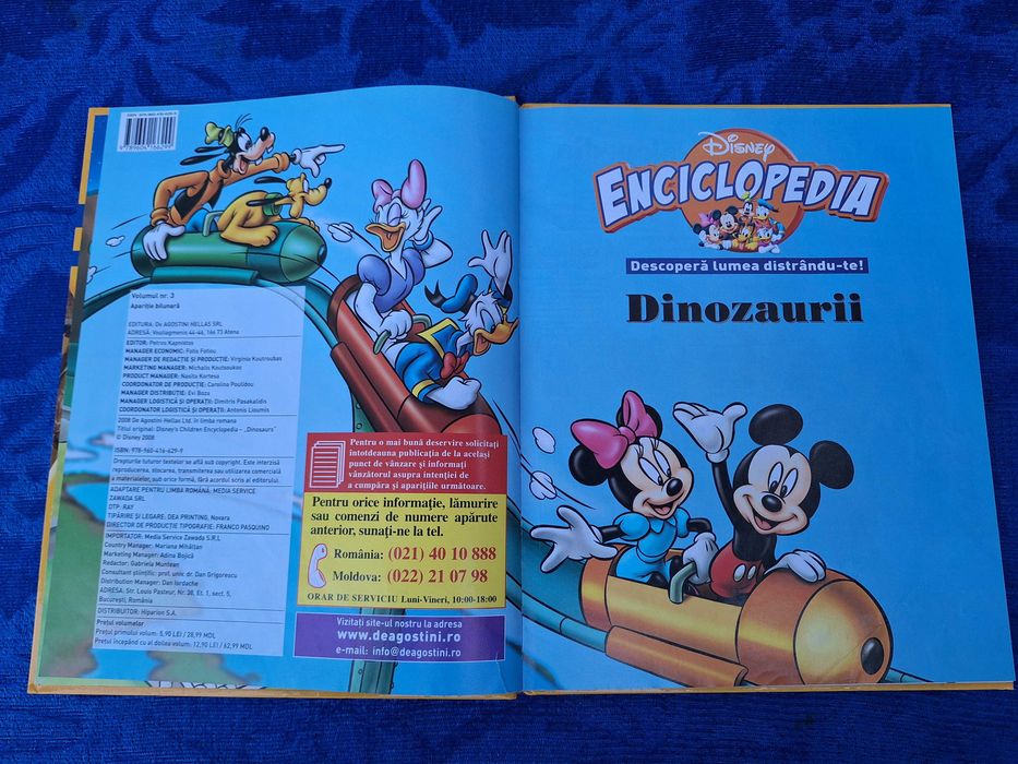 DeAgostini Enciclopedia | Disney Mickey Mouse carte copii | Dinozaurii