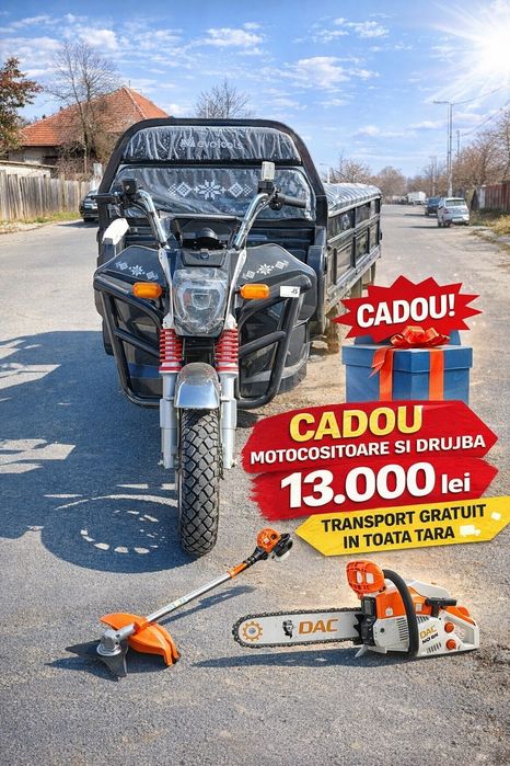 Triciclu Electric cu Basculanta Hidraulica