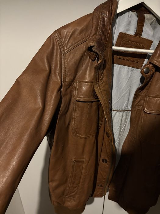 Geaca de piele Massimo Dutti XL / Stare foarte buna