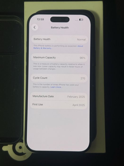 Iphone 16 pro 128gb fullbox 96% bat garantie