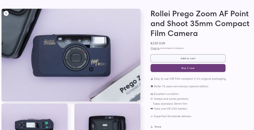 RARE Rollei Prego Zoom / Nikon TW Zoom / Yashica L AF / Canon Prima