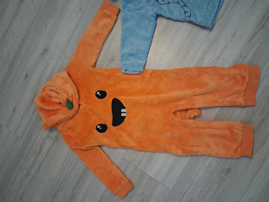 Set salopeta plusata si hanorac gros masura 92