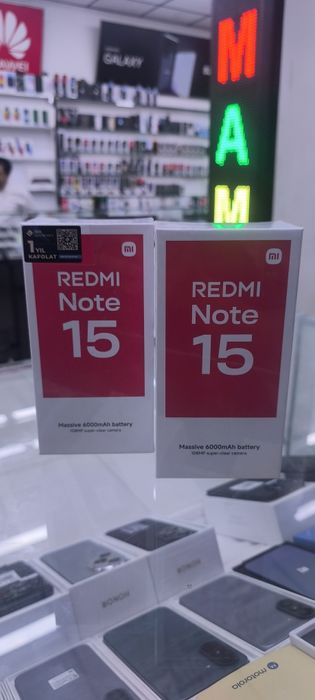 Redmi not 15 yangi 6/128 black,purple