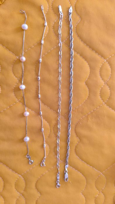 Сребърни бижута - обици, пръстен, гривна