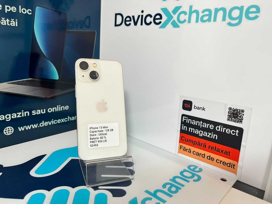 iPhone 13 Mini 128 GB 83% Alb * Garantie *Buy Back * deviceXchange