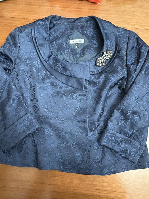 Жакет вечерний темно синий