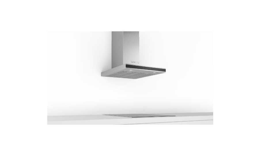 Hota incorporabila decorativa Bosch DWB67FM50, Putere absorbtie 752 m3/h, Control TouchSelect, Iluminare LED, Clasa B, 60 cm, Inox