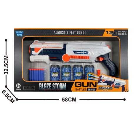 Пистолет Бластер оръжие с мишени и меки патрони, пушка Нърф