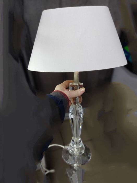 2за60€ Немски нощни настолни лампи кристал/текстил и керамична/стъкло
