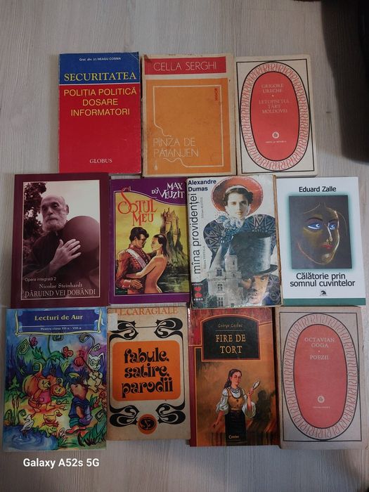 Set de 11 carti din literatura clasica romaneasca, scrieri istorice/memorialistice si poezie