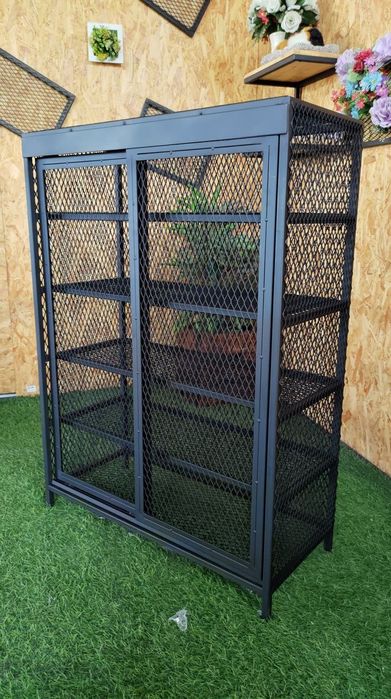 Стеллажи лофт.  Сеточные