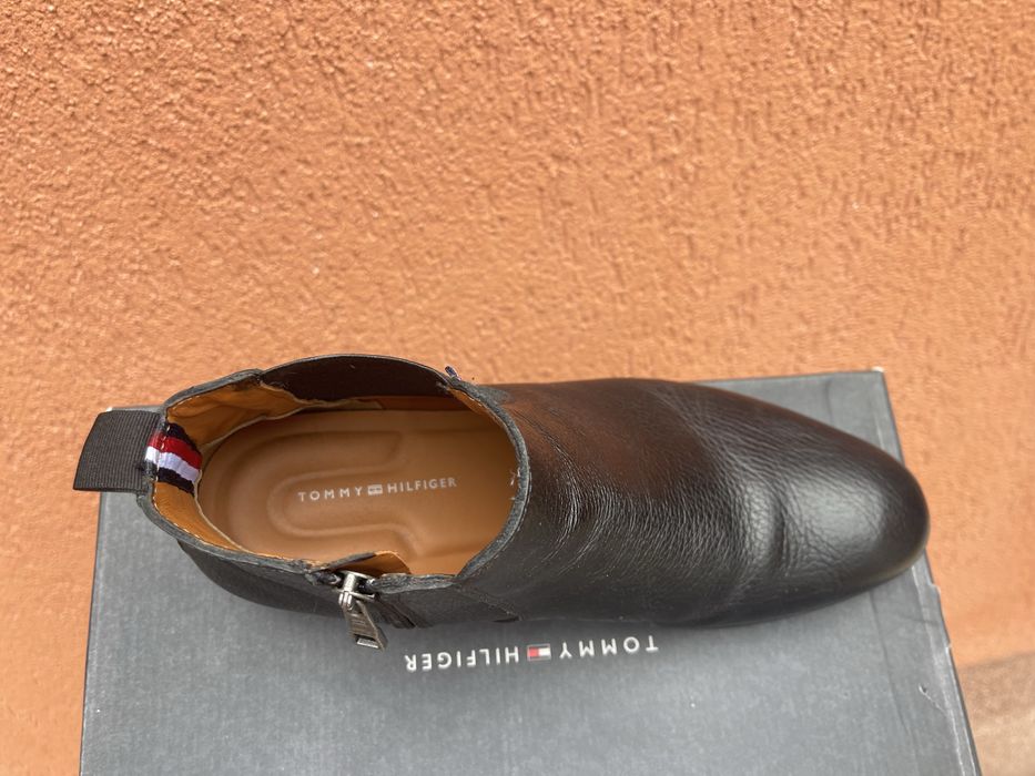 Ghete Tommy Hilfiger piele originale pantofi chelsea