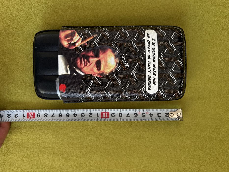 Луксозен Кожен Калъф Goyard за Пури