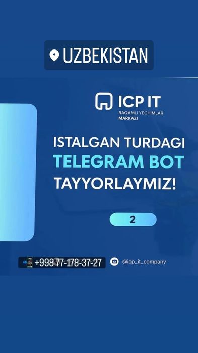 Telegram bot yaratish, bot buyurtma, bot qilish, avtomatik bot 7/24
