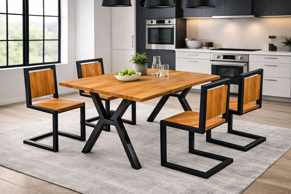 Маси от метал и дърво