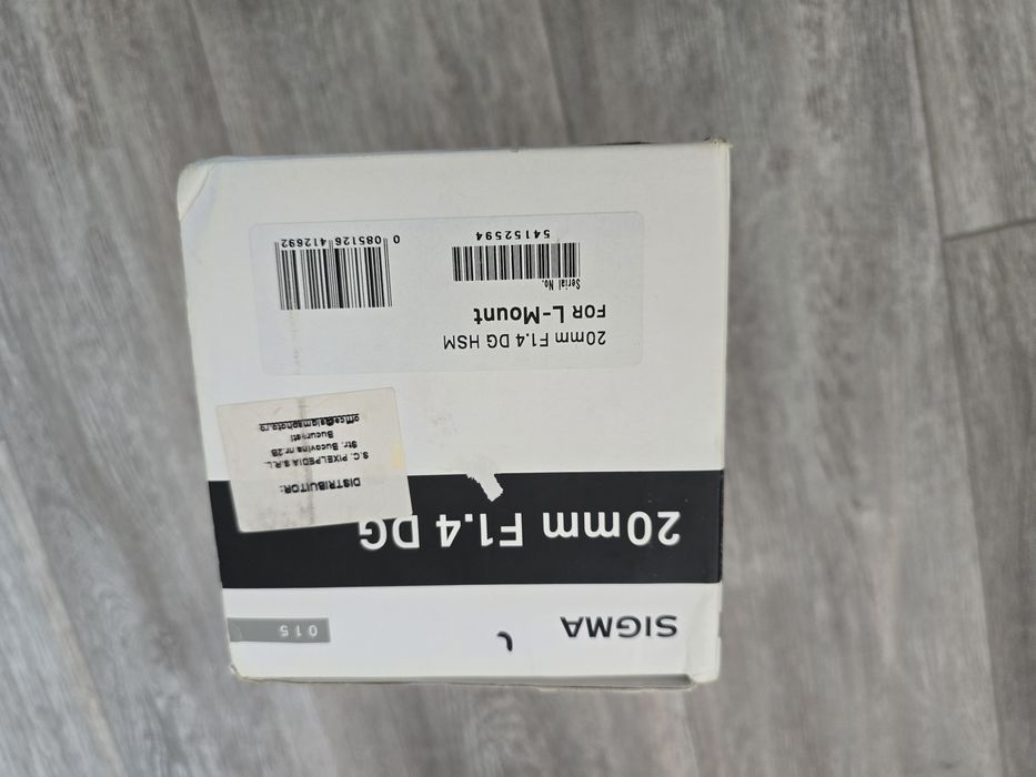 Obiectiv foto Sigma 20mm, F1.4 DG, HSM, L -Mount Panasonic.