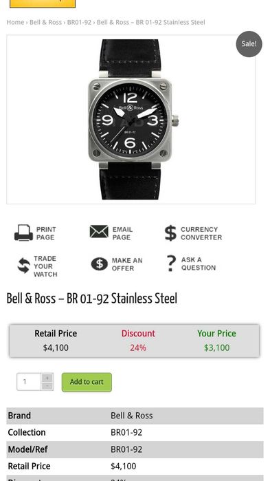 Bell&Ross Automatic swiss watch