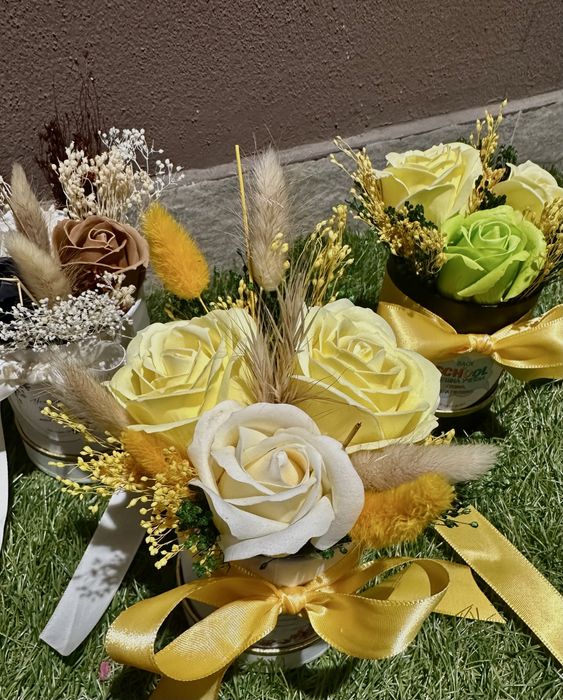 Ръчноизработена арабжировка със сапунени рози