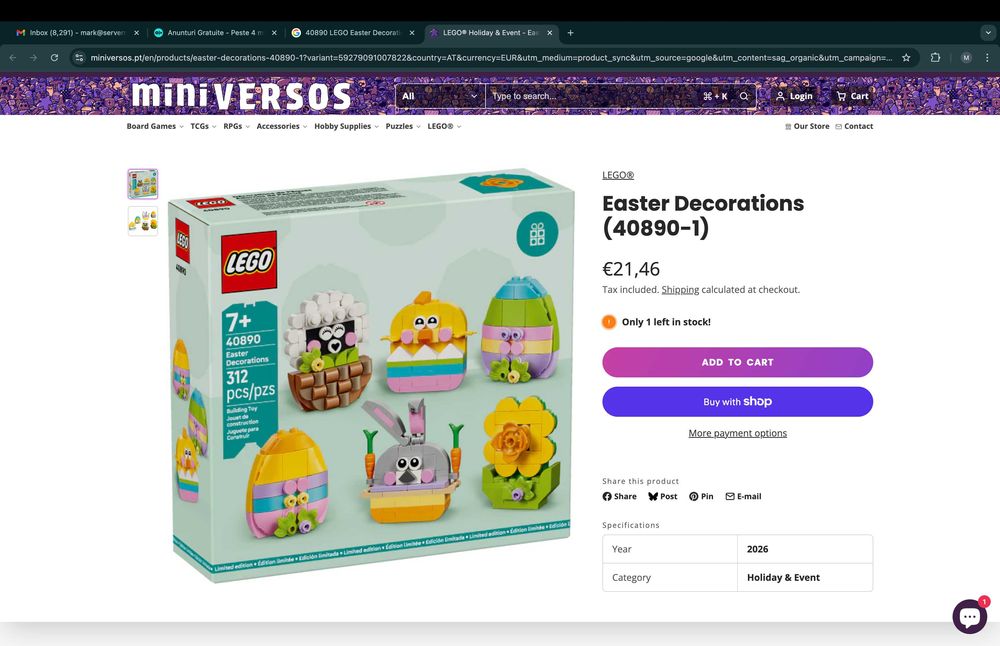 40890 LEGO Easter Decorations