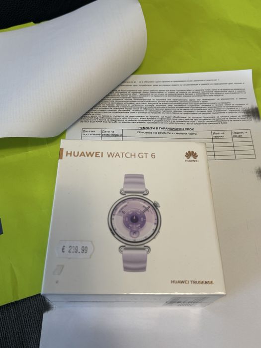 ЗАПЕЧАТАН 41mm Huawei watch GT 6 Yettel Гаранция 2028 gt6 Purple