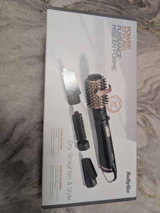 BaByliss perie rotativă 1000W, 4 accesorii, ionică