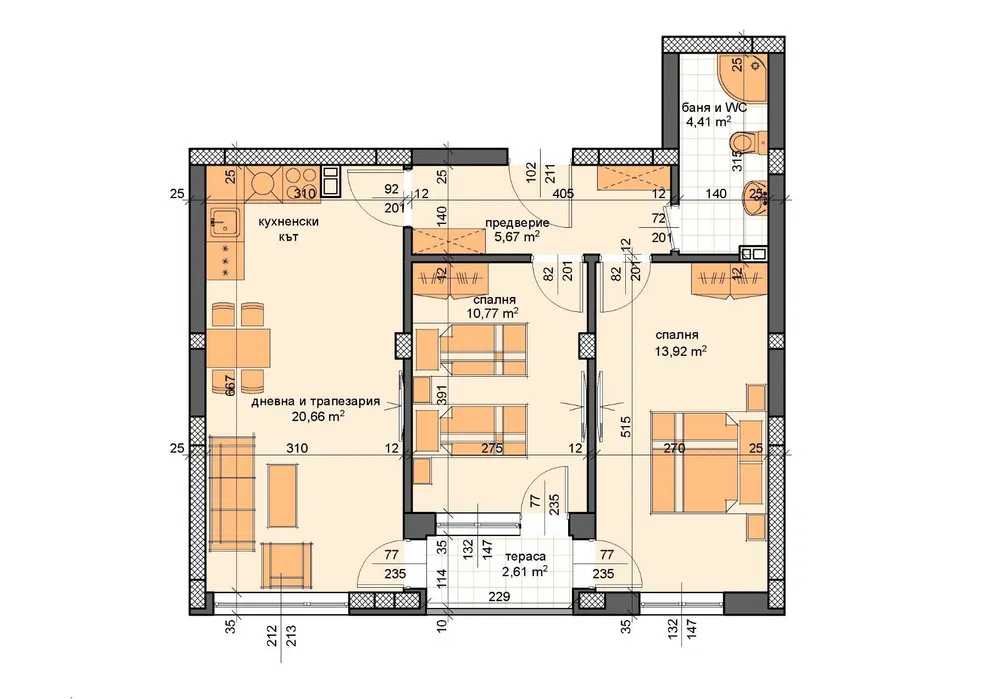 Продава се Тристаен апартамент в Пловдив, Южен - 88 кв.м за 1591 €/кв.м - Снимка #1