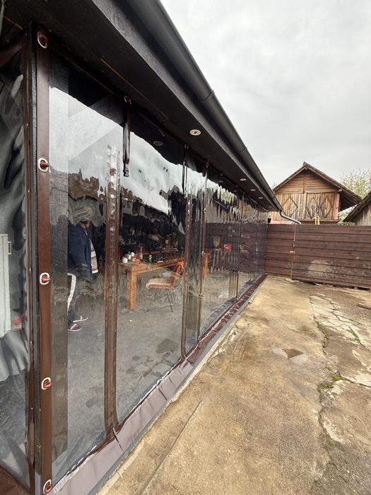 Inchideri terase/foisoare cu folie transparenta Cristal PVC Taiwan grosime 0,8mm