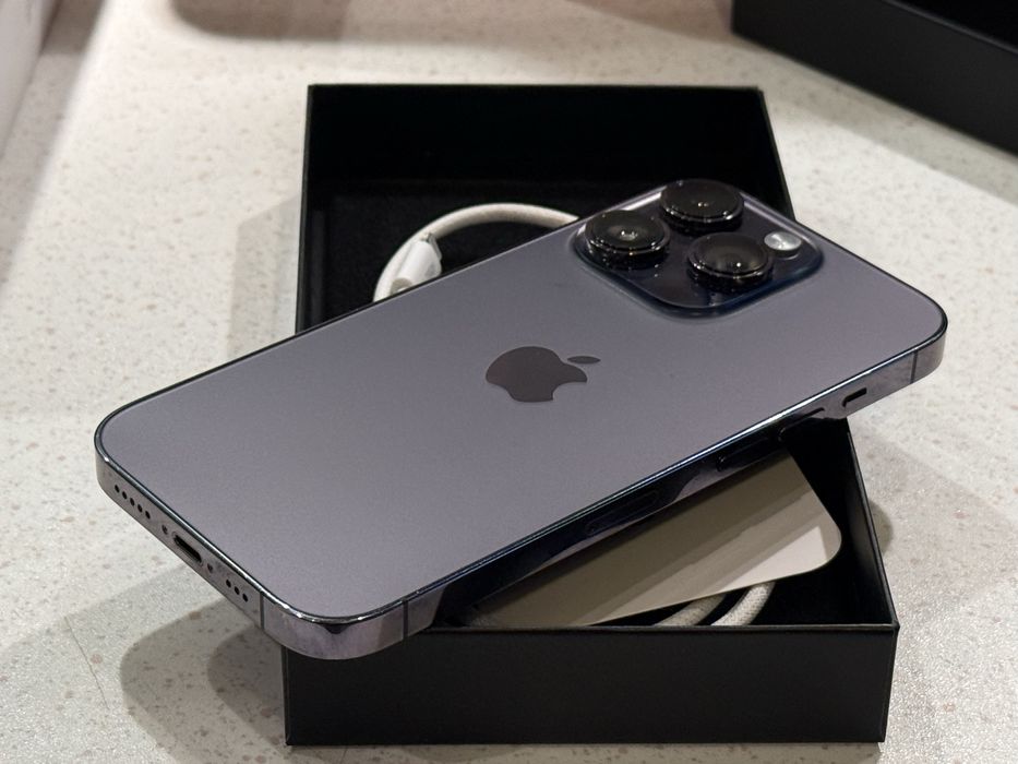 iPhone 14 Pro 256GB Deep Purple – Като НОВ, 100% Батерия
