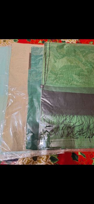 Шалове от сурова коприна с копринена органза