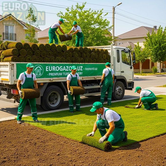 Услуги по укладке рулонного газона | Gazon ekish xizmati