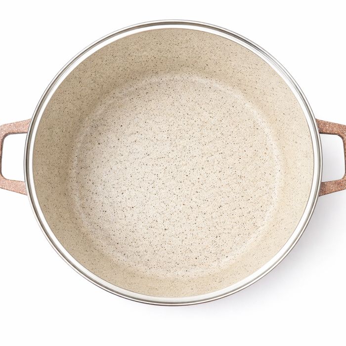 Set oale granit 6 piese cu capac sticla, vase gatit cu invelis granit antiaderent, ceramica, 32-40 cm, rezistente