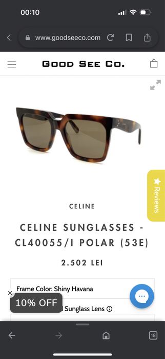 Ochelari de soare CELINE Square CL 40055I Tortoise/Havana
