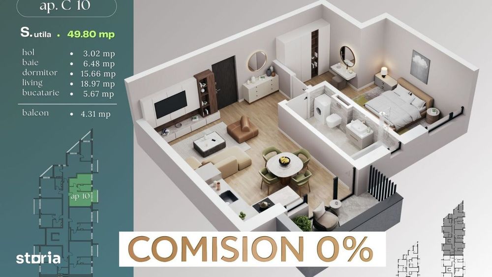 Comision 0% Apartament 2 camere Dumbravita Proiect NZEB