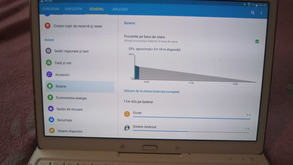 Tableta Samsung SM-T800,  10", dock keyboard