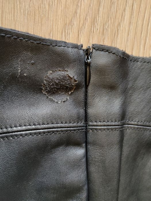 Черна кожена рокля