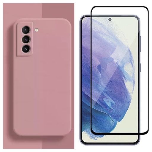 Husa Alcantara Case si Folie Sticla Samsung S25 S24 S23 S21 S20 FE