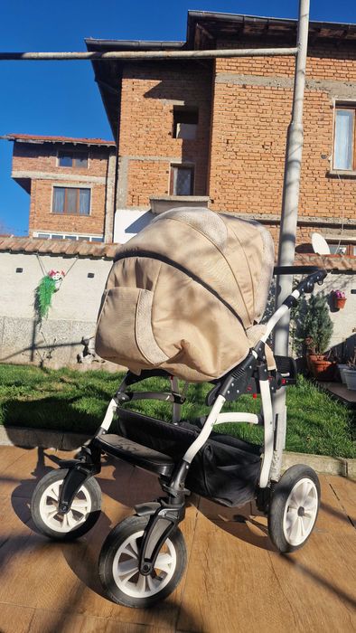 Lorelli Комбинирана количка KARA 2in1 /Въздушни гуми/Beige