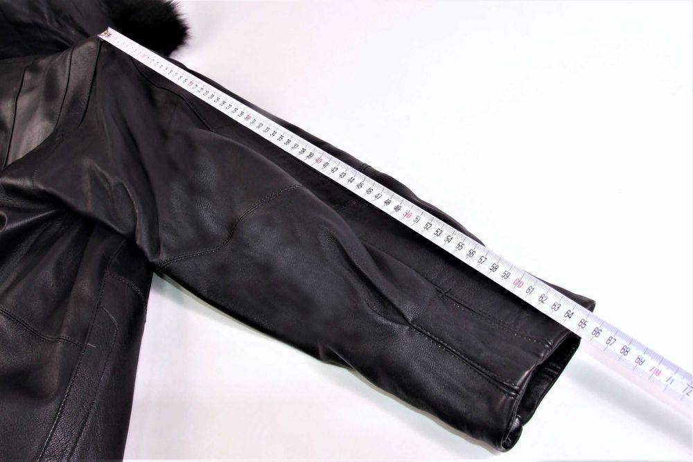 Haina lunga de dama + mesada, piele fina de ovina, mas. 48-50, NOUA