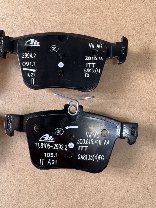 Set Placute Frana Spate Originale VW ATE OEM Noi 3Q0615416AA  3Q0698451