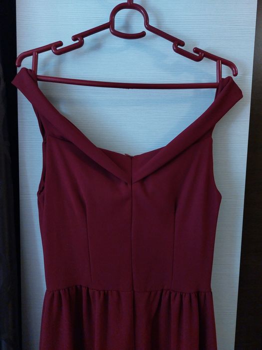 Rochie lunga seara burgundy s-m domnisoara de onoare