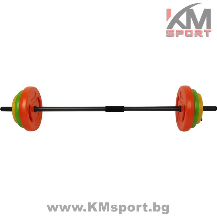 Нов фитнес сет 20кг за напомпващи тренировки Body pump -лост с тежести