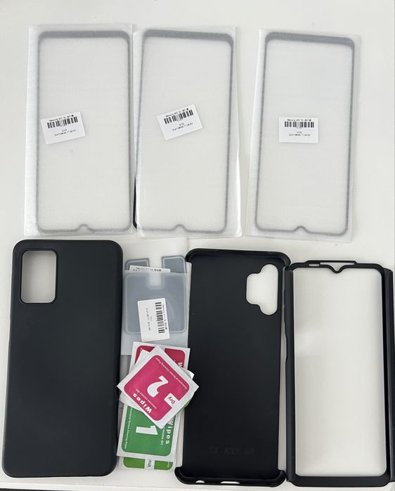 Husa si folie de protectie din sticla, Samsung A32 5G