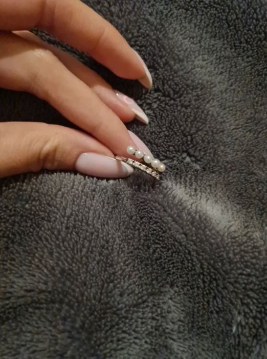 Пръстен Pandora сребро и перли