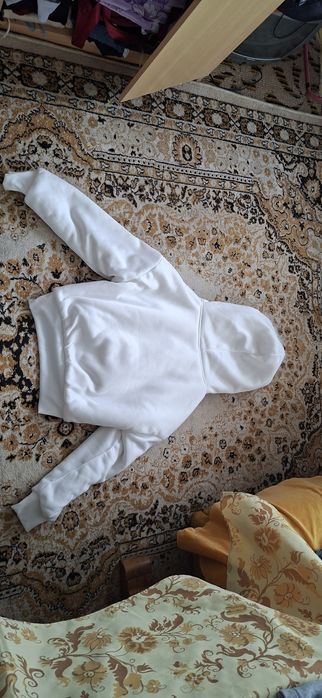 Blana unisex reversibila alba