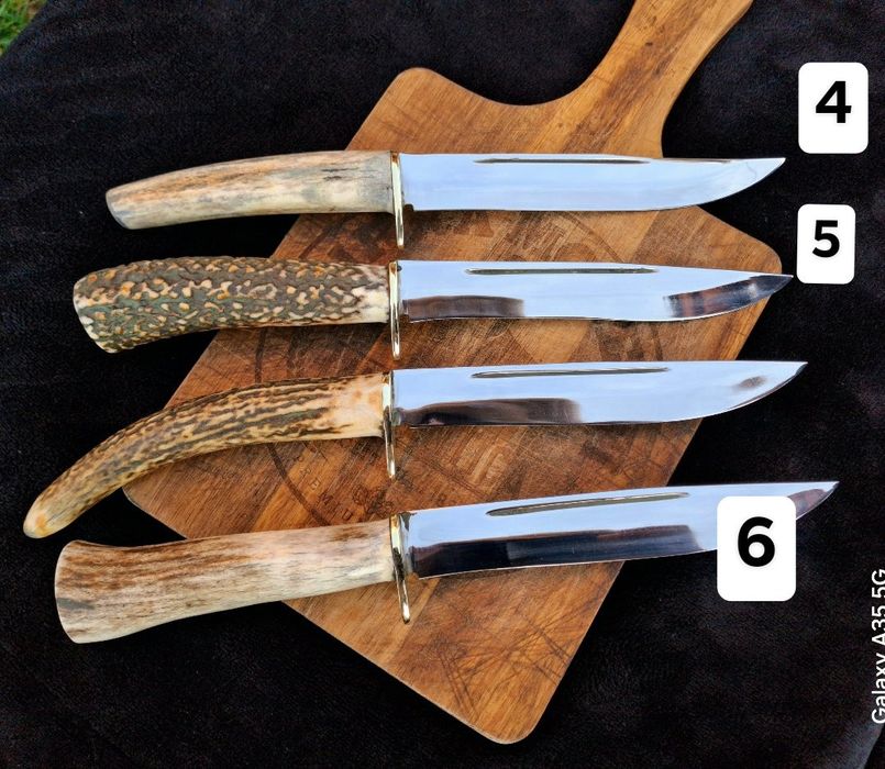Ножове от еленски рог и стомана 440c